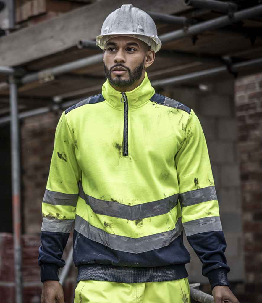 Regatta High Visibility Pro 1/4 Zip Sweatshirt