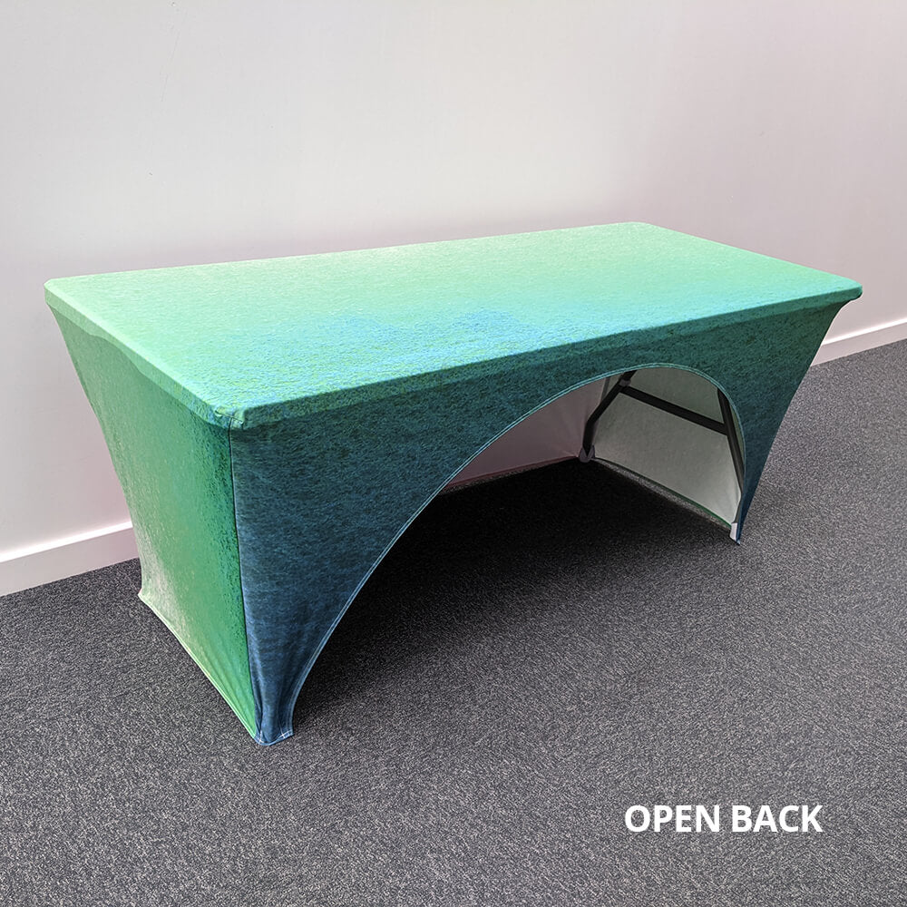 Stretch Tablecloth with 6ft Trestle Table