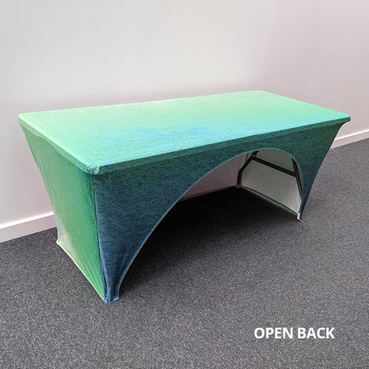 Stretch Tablecloth with 6ft Trestle Table